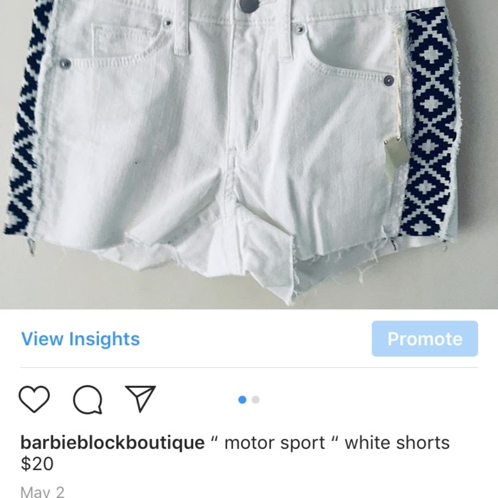 White Motor sport shorts
